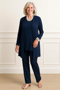 Rosy | Cardigan, Top & Pants Set
