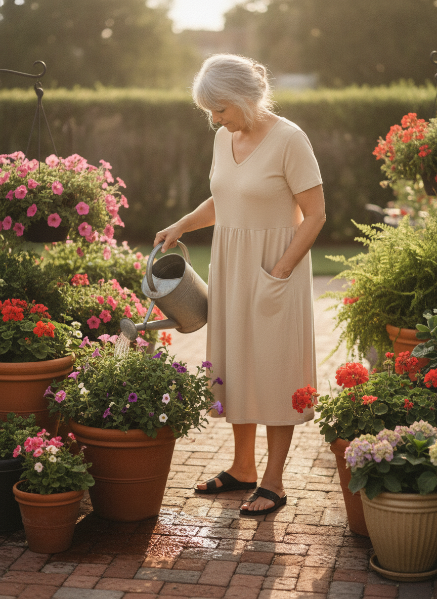 The Kwani easy cotton flow dress